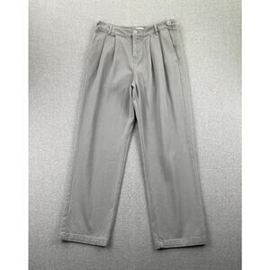 TOPSHOP Jeans Womens 10 Gray Relaxed Loose High Rise Pleated Minimalist Grunge